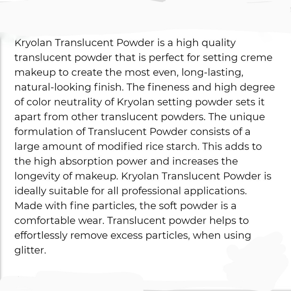 Kryolan Professional Translucent Powder - Picture 4 of 4